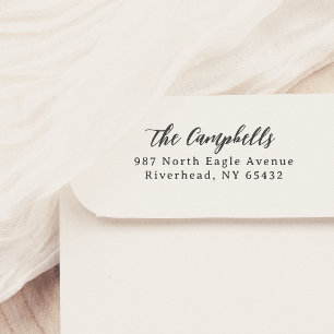 Calligraphy Name & Classic Address Self-inking Stamp