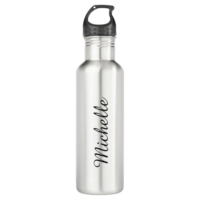 Calligraphy Name Creative Trendy White  710 Ml Water Bottle (Front)