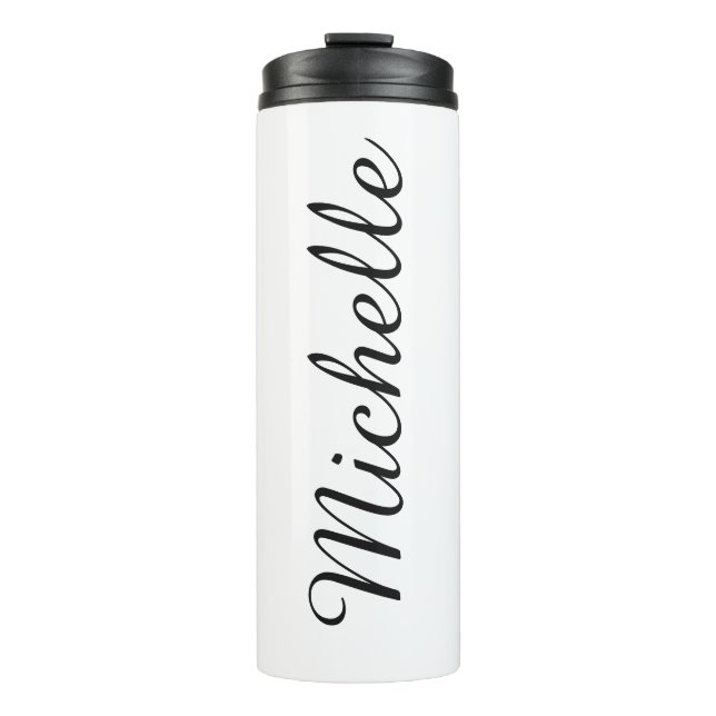 Calligraphy Name Creative Trendy White  Thermal Tumbler (Front)