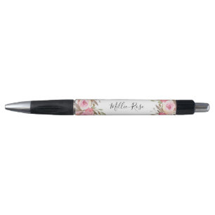 Calligraphy Name Pink Floral Feminine