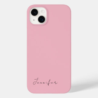Calligraphy name professional plain pink feminine Case-Mate iPhone 14 plus case