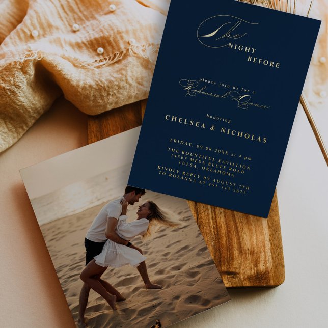 Calligraphy Night Before Rehearsal Dinner Gold (Creator Uploaded)