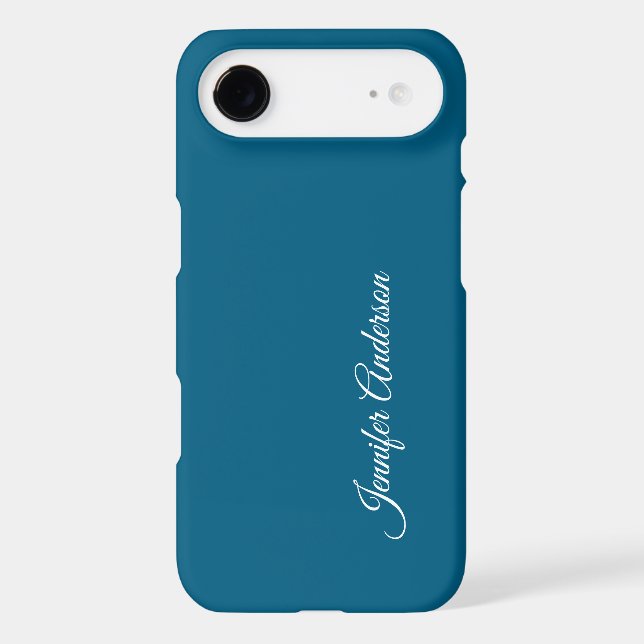 Calligraphy Ocean Blue Color Personalized Name (Back)