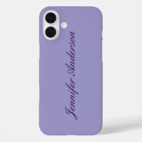Calligraphy Pastel Pale Purple Personalised 