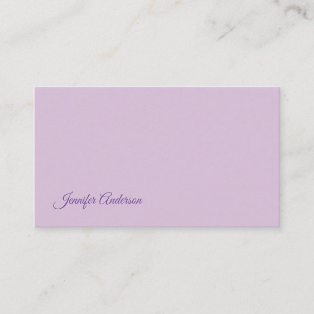 Calligraphy Pastel Thistle Pink Personalised Name Enclosure Card (Front)