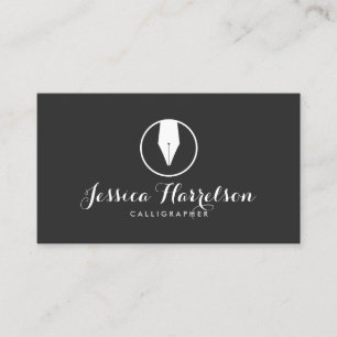 CALLIGRAPHY PEN NIB LOGO II for Calligraphers Business Card