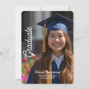  Calligraphy  Photo Grad Party  Personalise Card