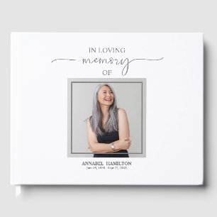 Calligraphy Photo Memorial Remembrance Guest Book
