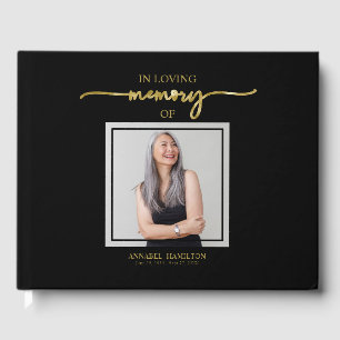 Calligraphy Photo Memorial Remembrance Guest Book