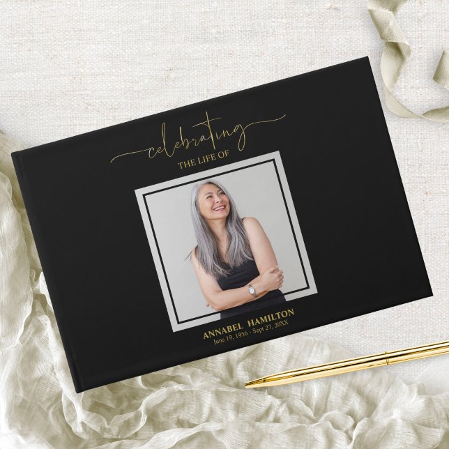 Calligraphy Photo Memorial Remembrance Guest Book (Creator Uploaded)