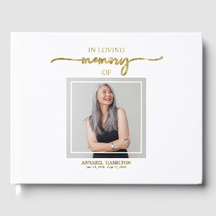 Calligraphy Photo Memorial Remembrance Guest Book
