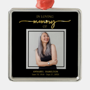 Calligraphy Photo Memorial Remembrance  Metal Orna Tree Decoration