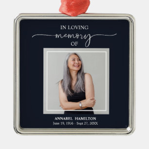 Calligraphy Photo Memorial Remembrance Metal Tree Decoration