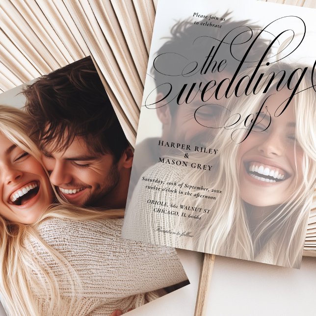 Calligraphy Photo Wedding Invitation (Creator Uploaded)