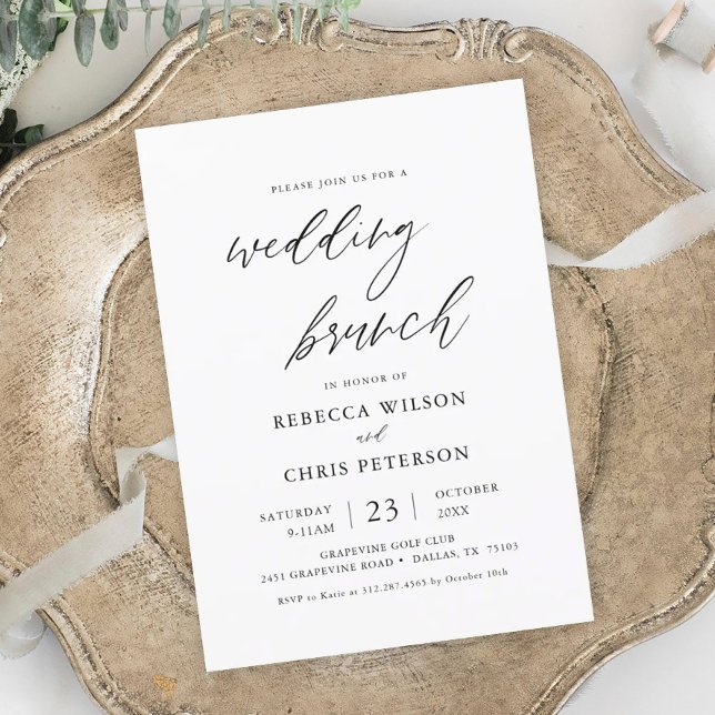 Calligraphy Post Wedding Brunch Invitation (Creator Uploaded)