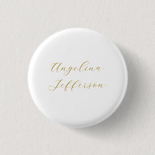 Calligraphy Professional Elegant Gold Colour 3 Cm Round Badge