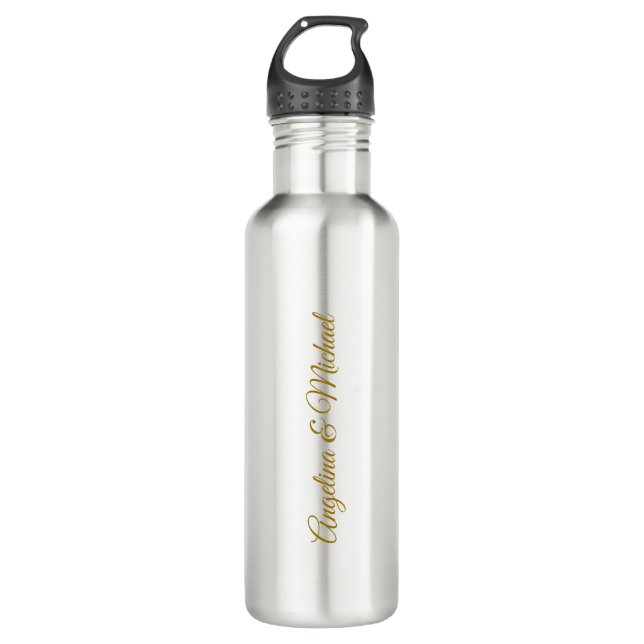 Calligraphy Professional Elegant Gold Colour 710 Ml Water Bottle (Front)