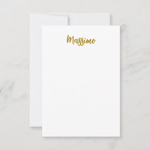 Calligraphy Professional Elegant Gold Colour Card