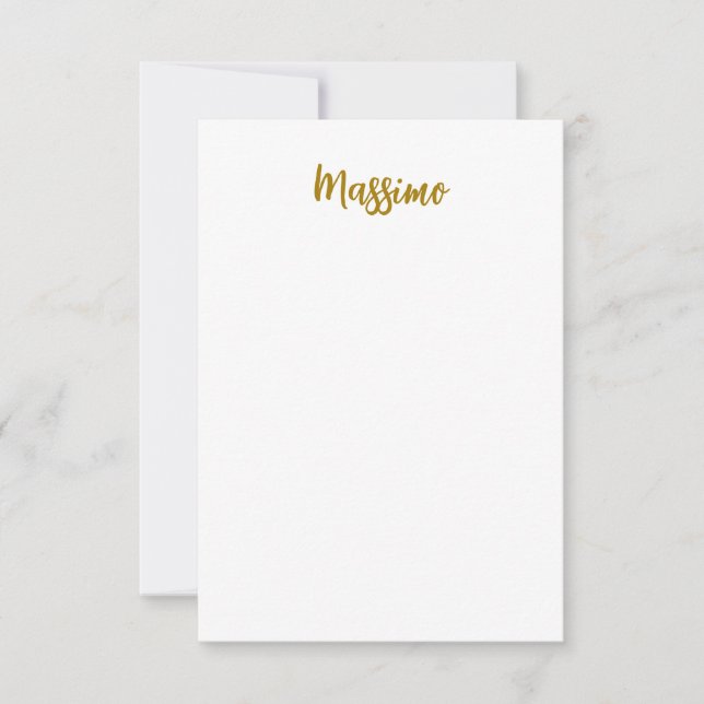 Calligraphy Professional Elegant Gold Colour Card (Front)