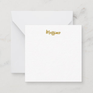 Calligraphy Professional Elegant Gold Colour Card