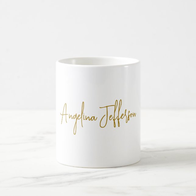 Calligraphy Professional Elegant Gold Colour Coffee Mug (Center)