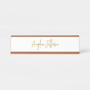 Calligraphy Professional Elegant Gold Colour Desk Name Plate