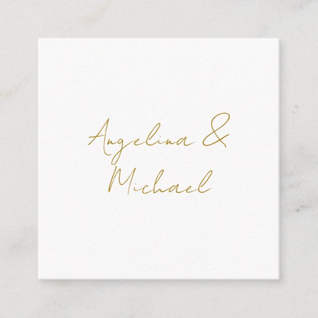 Calligraphy Professional Elegant Gold Colour Enclosure Card (Front)