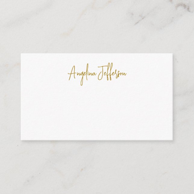 Calligraphy Professional Elegant Gold Colour Enclosure Card (Front)