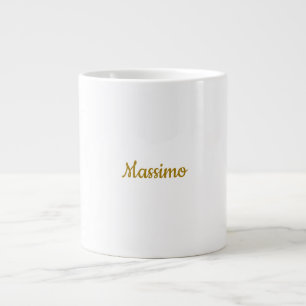 Calligraphy Professional Elegant Gold Colour Large Coffee Mug