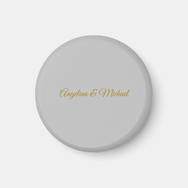 Calligraphy Professional Elegant Gold Colour Magnet (Front)