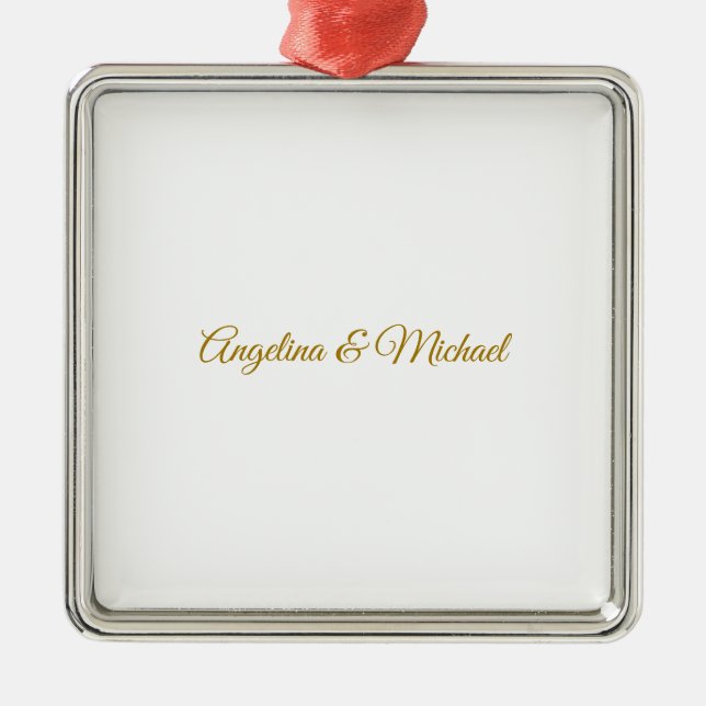 Calligraphy Professional Elegant Gold Colour Metal Tree Decoration (Front)