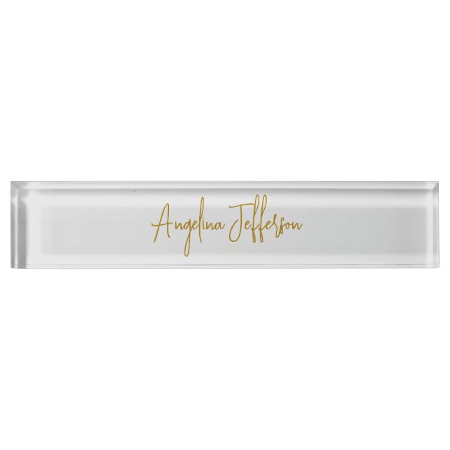 Calligraphy Professional Elegant Gold Colour Nameplate (Front)