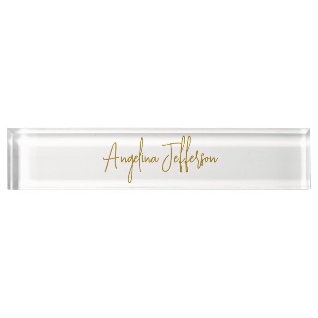 Calligraphy Professional Elegant Gold Colour Nameplate (Front)