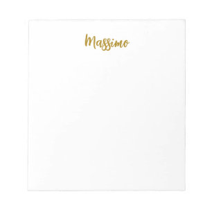 Calligraphy Professional Elegant Gold Colour Notepad