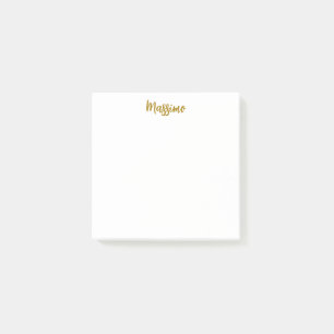 Calligraphy Professional Elegant Gold Colour Post-it Notes