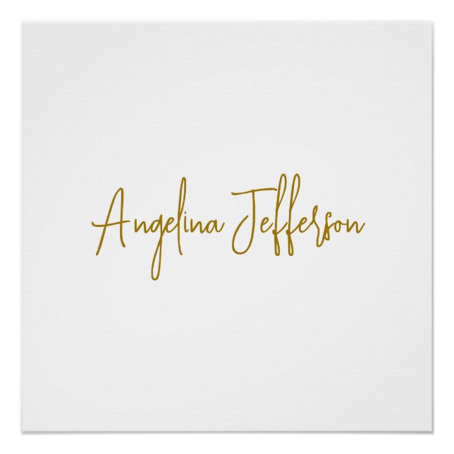 Calligraphy Professional Elegant Gold Colour Poster (Front)