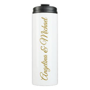 Calligraphy Professional Elegant Gold Colour Thermal Tumbler