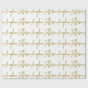 Calligraphy Professional Elegant Gold Colour Wrapping Paper