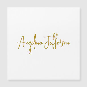 Calligraphy Professional Gold Color Magnetic Card