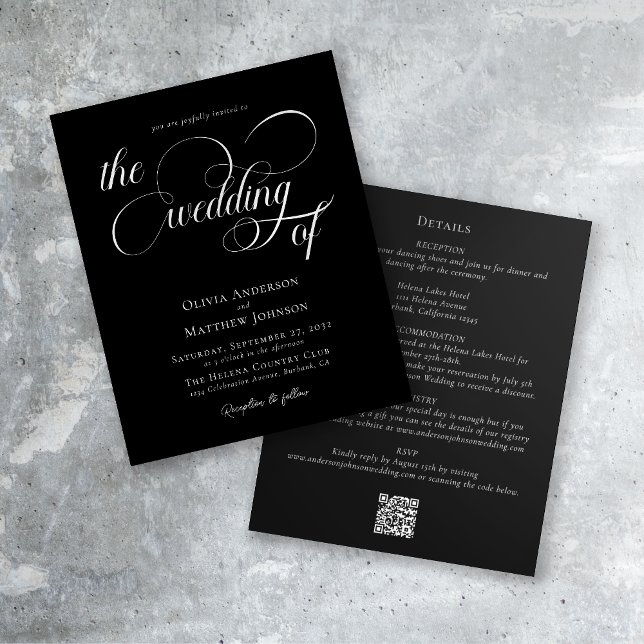 Calligraphy QR Code All in One Wedding Invitation (Creator Uploaded)