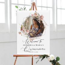 Calligraphy Quinceanera photo welcome