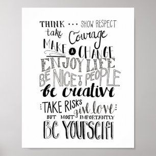 Calligraphy Quote Poster