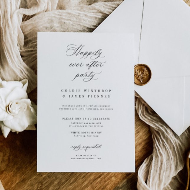 Calligraphy Reception Party Celebration Invitation (Creator Uploaded)