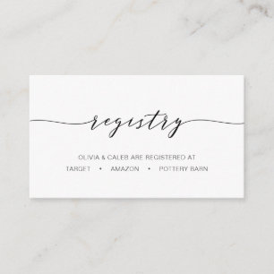 Calligraphy Registry Card