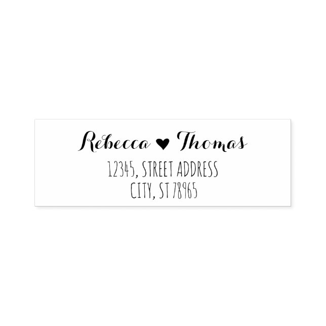 Calligraphy return address self-inking stamp (Design)