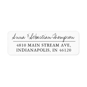 Calligraphy Return Label Address