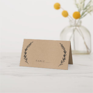 Calligraphy Rustic Wedding Place Cards