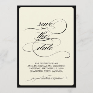 {calligraphy} save the date