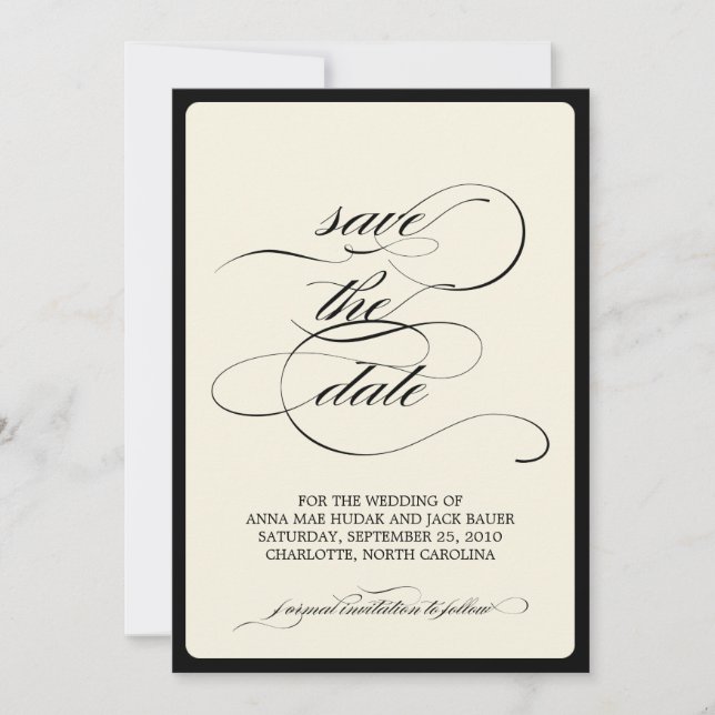 {calligraphy} save the date (Front)