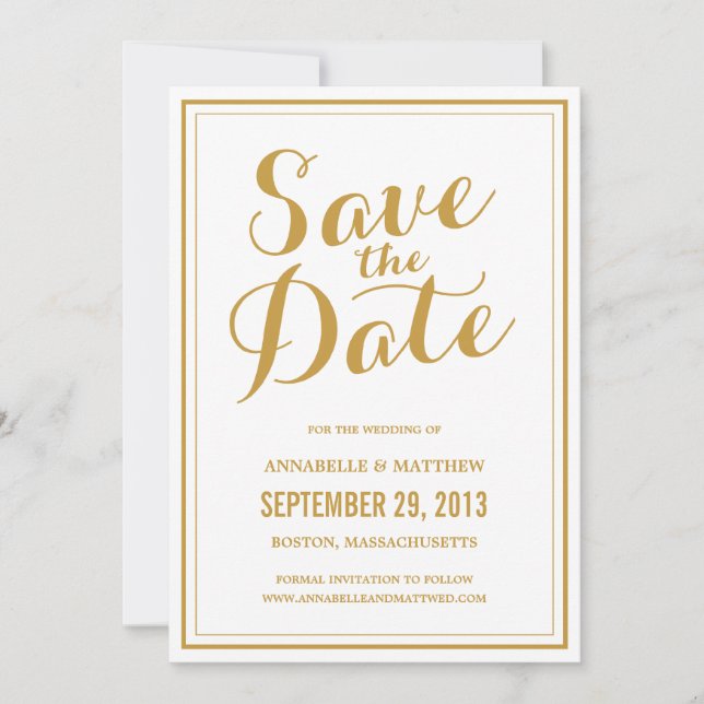 Calligraphy Save the Date Announcement (Front)